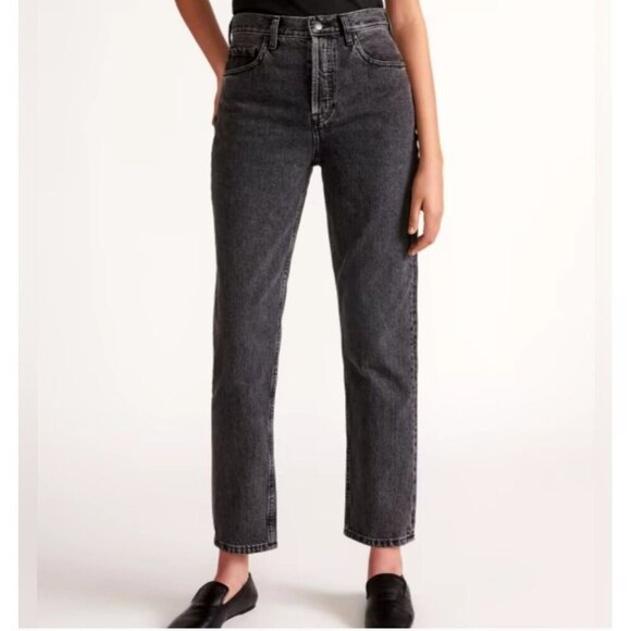 Everlane 25 Ankle The ’90s Cheeky Jeans High-Rise Black Jeans Straight Leg Pants - Picture 1 of 16